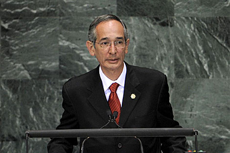 El presidente de Guatemala, Álvaro Colom, en la cumbre de la ONU. | Efe