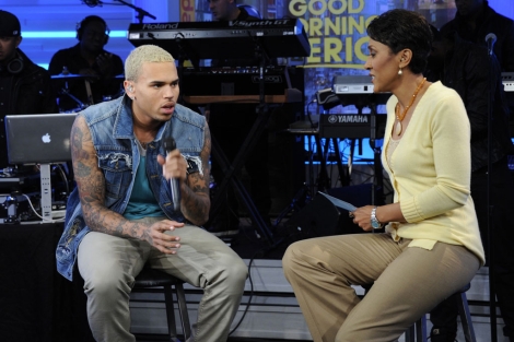 Chris Brown durante la entrevista. I AP