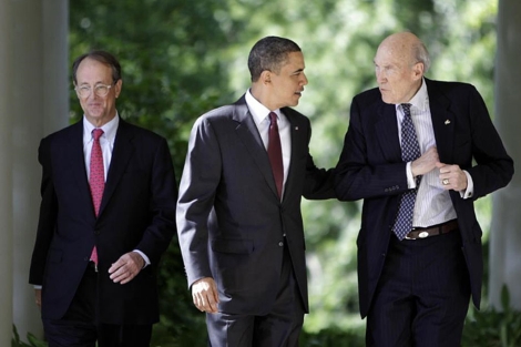 El presidente Obama (c) con líderes del Congreso. | Reuters