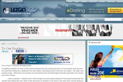 Captura del sitio web LezGetReal.com