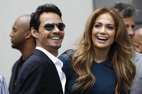 Jennifer Lopez y MarcAnthony en California en mayo de este año. | Reuters