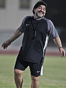 Diego Maradona en Dubai. | AP