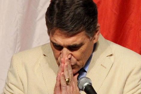 Rick Perry en Alabama este 12 de agosto de 2011. | AP