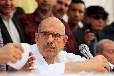 ElBaradei, en Mansura (AFP).