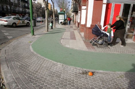 Acera bici de Sevilla