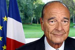El presidente franc�s, Jacques Chirac, durante su discurso televisado. (Foto: AFP)