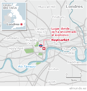 The Haymarket, Londres, R. Unido (Gráfico: elmundo.es)