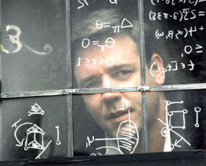 Russell Crowe en un fotograma de la película 'Una mente maravillosa' (Foto. Universal Estudios)
