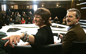 Olga Viza y Manuel Campo Vidal. (Foto: Efe)