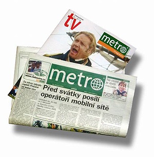 Edición checa del diario 'Metro'.