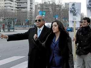 El delincuente Carlos Morín a la salida de los juzgados de Madrid hace un año, tras declarar por evasiónb de impuestos y blanqueo de dinero