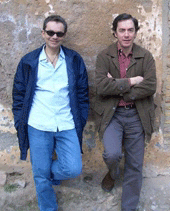 El autor con Miguel Salís Canosa (a la derecha).