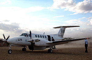 Foto del 27 de agosto de 2008 que muestra un avi�n Beechcraft de la ONU, en Kenia. (Foto: EFE)