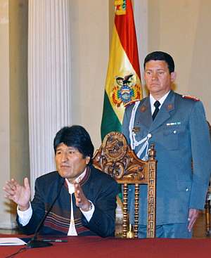 El presidente de Bolivia, Evo Morales, se dirige a los ciudadanos. (Foto: AFP)