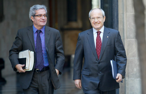 Saura y Montilla, en la Generalitat. (Foto: Domènec Umbert)