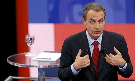 Zapatero, en un momento del programa. | EFE