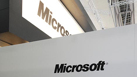 Detalle del 'stand' de Microsoft en CeBIT. | AFP
