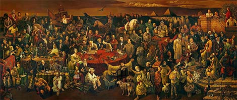 Pinche sobre la imagen para identificar a los 103 personajes del cuadro.
