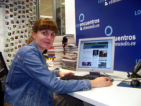 La periodista Amaya García, durante su encuentro digital.