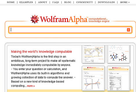 Página de inicio de Wolfram Alpha Página de inicio de Wolfram Alpha