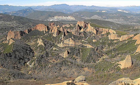 Fotografía de Las Médulas, en la provincia de León.