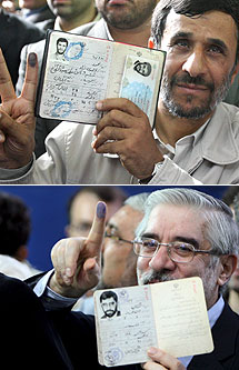 Ahmadineyad y Musavi. | AFP | Efe