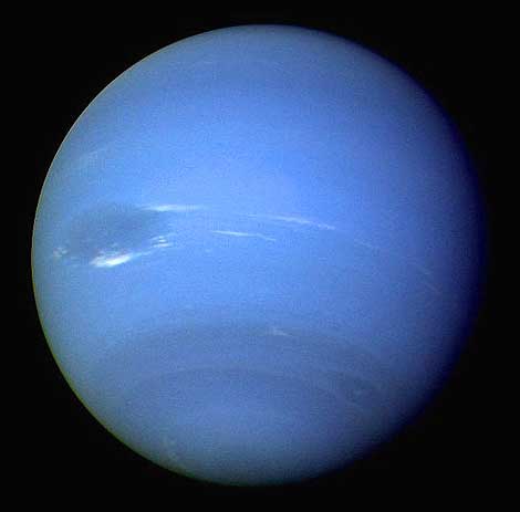 Neptuno observado por la sonda Voyager 2 en 1989. | NASA