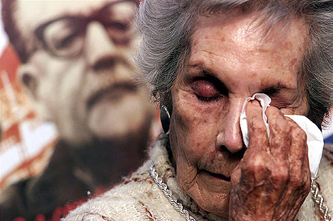 Hortensia Bussi, fotografiada el 26 de junio de 2003 en Santiago de Chile. | Efe