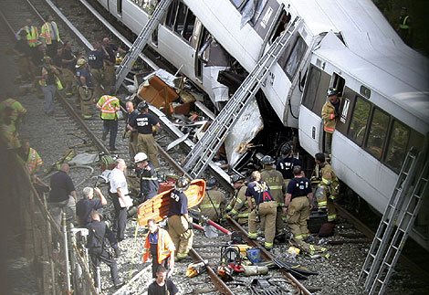 Imagen de los dos trenes siniestrados. | Ap