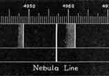 El espectro de la nebulosa de Orión por Huggins y Huggins. | B. J. Becker