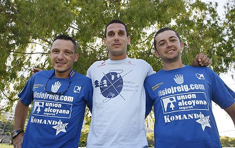 Quique, David y Rafa participan este domingo en la Ironman de Niza. | Benito Pajares
