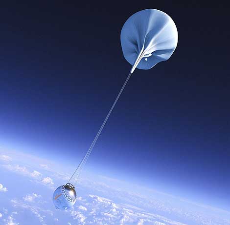 Una aeronave hinchable desarrollada por Galactic Suite Designe. | Efe