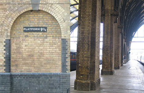 El andén 9 3/4 de la estación de King's Cross que sale en Harry Potter. Tagishsimon / Hondrej