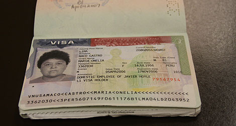 El pasaporte de María Onelia Maco Castro. | Foto: J. Barreno
