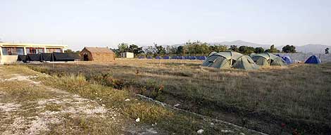 Vista del campamento de Leogane. | J.L.Cuesta