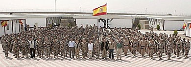 La base militar de España en Herat, durante una visita de Chacón en 2008. | Efe