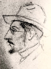 Autorretrato del escritor.
