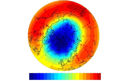 El nivel de ozono en el Ártico alcanza niveles preocupantes