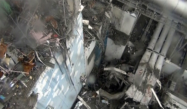 Imagen del dañado reactor número 4. | Reuters