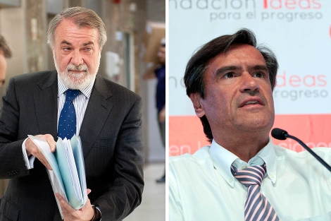 Los eurodiputados Jaime Mayor Oreja y Juan López Aguilar. Los eurodiputados Jaime Mayor Oreja y Juan López Aguilar.