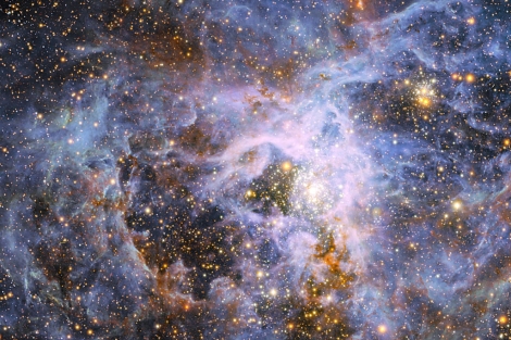 La estrella brillante VFTS 682 in la Gran Nube de Magallanes.|ESO