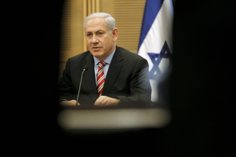 El primer ministro israelí Benjamín Netanyahu en el parlamento israelí. | Ap