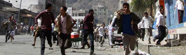 Protestas antigubernamentales en Taiz. | Reuters