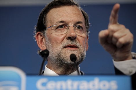 Mariano Rajoy tras la reunión con los líderes del PP. | Alberto di Lolli