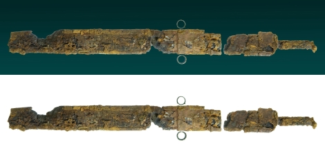 Espada romana encontrada en Israel.| EFE.