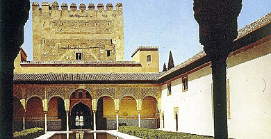 Vista del interior de la Alhambra.