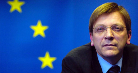 El belga Guy Verhofstadt, líder de los liberales europeos. | Afp
