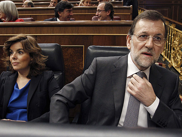 Mariano Rajoy, poco antes de su intervención hoy en el Congreso. | Ballesteros / Efe Mariano Rajoy, poco antes de su intervención hoy en el Congreso. | Ballesteros / Efe