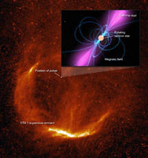 El remanente de supernova CTA1 y su púlsar | NASA/S. Pineault, DRAO