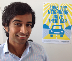 Vinay Gupta, fundador de Whipcar. Vinay Gupta, fundador de Whipcar.